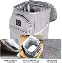 Carica l&#39;immagine nel visualizzatore di Gallery, Borsa Pranzo Borsa Termica Borsa Pranzo Grande Picnic Borsa a Prova di perdite con Tracolla Regolabile, Kit Pranzo per Campeggio, Pesca, Barbecue, 18L