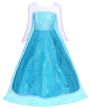 Carica l&#39;immagine nel visualizzatore di Gallery, AmzBarley Vestito da Principessa Regina delle Nevi Abito 3-4 anni, Blu - Ilgrandebazar