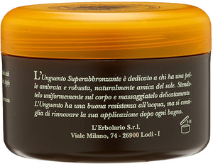 L'Erbolario, Unguento Super Abbronzante, con Carota, Mallo di Noce e Aloe, 200 ml