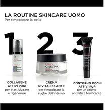Carica l&#39;immagine nel visualizzatore di Gallery, Collistar Attivi Puri Uomo Collagene Anti- rughe Rigenerante, Siero ricompattante idratante elasticizzante, Uso quotidiano, Anche dopo la rasatura, Ideale anche per pelli sensibili, 30 ml