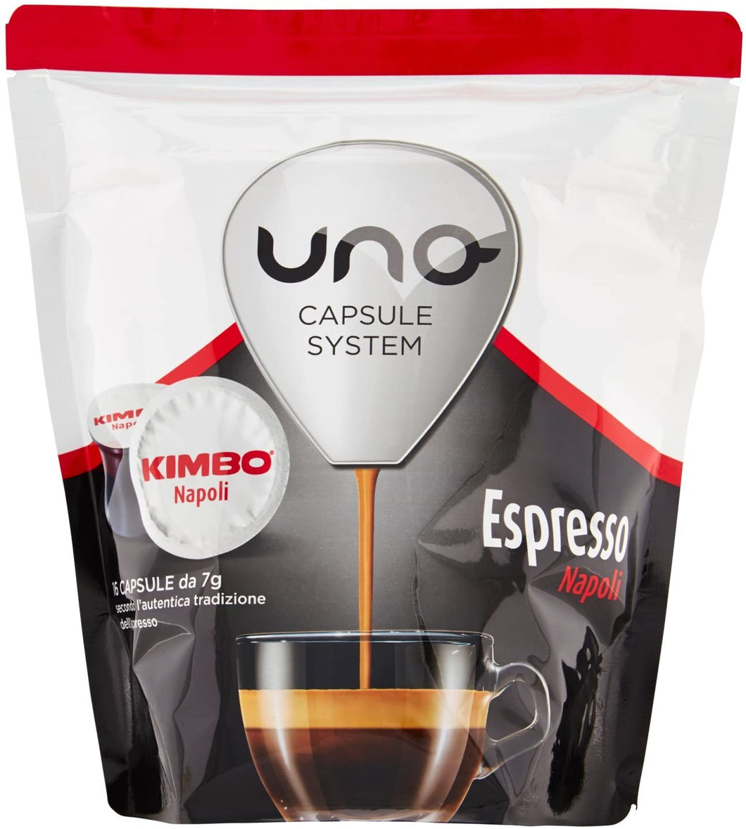 Kimbo Capsule Uno Espresso Napoli - 6 Astucci da 16 Capsule (Totale 96 Capsule)
