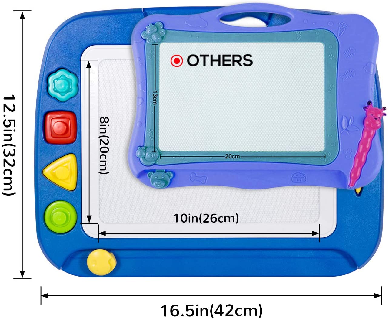 Scatola Puzzle Magnetica per Bambini con Giochi e Lavagna da Disegno