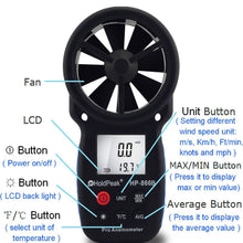 Carica l&#39;immagine nel visualizzatore di Gallery, HoldPeak 866B,Anemometro Digitale,Misuratori del 1-Anemomter-HP-866B - Ilgrandebazar