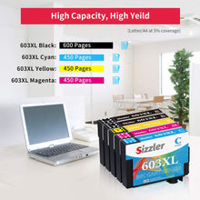 Carica l&#39;immagine nel visualizzatore di Gallery, 603XL Cartucce Compatibili Epson 603 XL per Epson XP-3100 XP-4100 XP-2100 XP-2105 XP-3105 XP-4105 WF-2810 WF-2830 WF-2835 WF-2850, Confezione da 5 (2 Nero,1 Ciano,1 Magenta,1 Giallo)