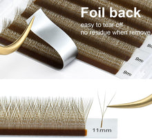 Carica l'immagine nel visualizzatore di Gallery, NAGARAKU Estensioni delle Ciglia Tessuto a Mano Volume Predefinito 3D Risparmio di Tempo Premade Fan Eyelash Extension Ciglia Estensioni (0.07mm C 8-12mm Marrone) 8-12mm Mix Marrone 0.07 C