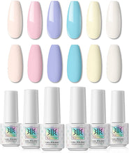Carica l&#39;immagine nel visualizzatore di Gallery, RSTYLE Smalto Semipermanente Pastello, 6pz Smalti Semipermanenti per Unghie Professionali Kit Colori Gel Soak Off UV LED Lampada Starter Set Macaro 5ML AA-Macaro