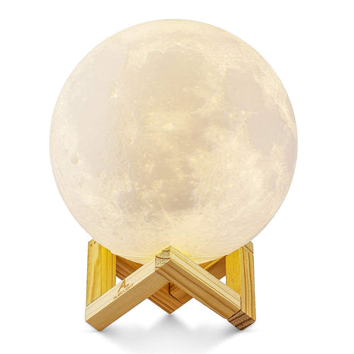 Lampada Luna 3D Stampata, ALED LIGHT Piena Moon con 3 Colori