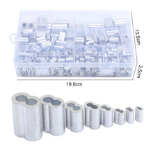Carica l&#39;immagine nel visualizzatore di Gallery, HSEAMALL - Set di 340 manicotti per corda metallica, in 8 misure, M1.2-M6,...