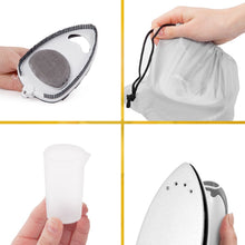 Carica l'immagine nel visualizzatore di Gallery, Duronic SI2 Ferro da stiro a vapore da viaggio 375 W, leggero e compatto 762 g, suola antiaderente, serbatoio da 50 ml, con spazzola e custodia per il trasporto