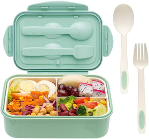 Sinwind Lunch Box, Porta Pranzo, Bento Box con 3 Scomparti e Verde