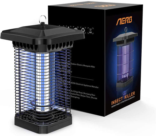 Aerb Lampada Antizanzare Elettrica, 18W Lampada Antizanzare con Luce UV, 4000V Luce ad Alta Tensione 4000V, per Casa Giardino Interno Esterno Cucina Soggiorno, Insetti Zanzare, Mosca, Falene