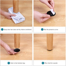Carica l'immagine nel visualizzatore di Gallery, Ezprotekt - Cursori e alianti riutilizzabili per mobili da 3,5 pollici per superfici in moquette, mobili pesanti in modo rapido e semplice, con cursori rotondi da 89 mm (16 pezzi) (nero)