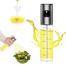 Carica l&#39;immagine nel visualizzatore di Gallery, Spruzzatore Olio, Nebulizzatore Olio con Scala, 100ml Olio Spray per Friggitrice Ad Aria, Acciaio Inox e Vetro Spruzzino Olio da Cucina Accessori per Cucina, Grigliare, Forno
