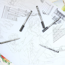 Carica l'immagine nel visualizzatore di Gallery, Fineliner, Beupro nero Pigment Liner micro penne da disegno per schizzi disegno redazione ufficio documenti Comic manga scrapbooking e scuola utilizzando