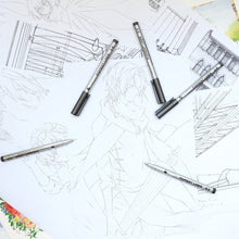 Carica l&#39;immagine nel visualizzatore di Gallery, Fineliner, Beupro nero Pigment Liner micro penne da disegno per schizzi Nero - Ilgrandebazar