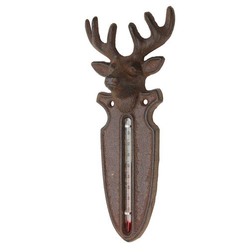 macosa sa053 Design Termometro cervo Vintage 22 x 9,5 x 4,5 cm, Dunkelrost - Ilgrandebazar