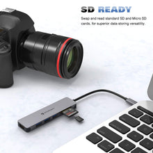 Carica l&#39;immagine nel visualizzatore di Gallery, Hub USB C Adattatore Multiporta 7 in 1 C Portatile 6-1, Grigio