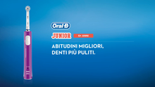 Carica l'immagine nel visualizzatore di Gallery, Oral-B Junior Spazzolino Elettrico Ricaricabile per Bambini da 6 Anni, Verde