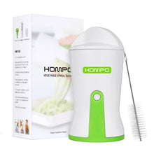 Carica l&#39;immagine nel visualizzatore di Gallery, Hompo Spiralizzatore, Affettatore a Spirale Vegetale Veggetti Bianco+verde - Ilgrandebazar