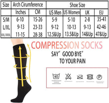 Carica l'immagine nel visualizzatore di Gallery, Calze a Compressione (7 paia) per Donne e Uomo for Medica Fitness e Sportivo