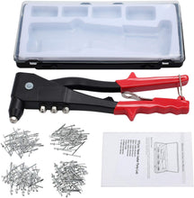 Carica l'immagine nel visualizzatore di Gallery, Proster Rivettatrice Pop Professionale con 200pz Rivetti 4 Misure e Chiave Pistola Manuale a Rivetti Ribattini per Riparazione Lavoro su Metallo Legno Plastica - Rosso
