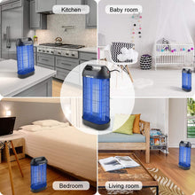 Carica l&#39;immagine nel visualizzatore di Gallery, ROVLAK Lampada Antizanzare Elettrica Zanzariera Elettrica Silenziosa Lampada Antizanzare Insetticida con Luce UV da 18W Lampada Anti Zanzare per Cucina Soggiorno Camera dei Bambini, Nero