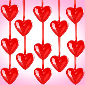 24 Pezzi Ornamenti per Cuori in Plastica Traslucida di San Valentino... - Ilgrandebazar