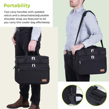 Carica l&#39;immagine nel visualizzatore di Gallery, Lifewit Borsa Termica Porta Pranzo Frigo Isoterma per 23 L, Nero - Ilgrandebazar