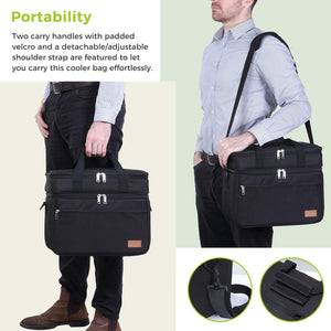 Lifewit Borsa Termica Porta Pranzo Frigo Isoterma per 23 L, Nero - Ilgrandebazar