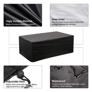 king do way Copertura per Mobili da Giardino - Telo 123 x 61 x 72 cm, Nero - Ilgrandebazar