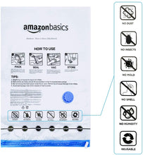 Carica l'immagine nel visualizzatore di Gallery, Amazon Basics - Sacchetti sottovuoto con pompa a mano, confezione da 12 (3 jumbo, 3 grandi, 3 medi, 3 piccoli) 12-Pack Single