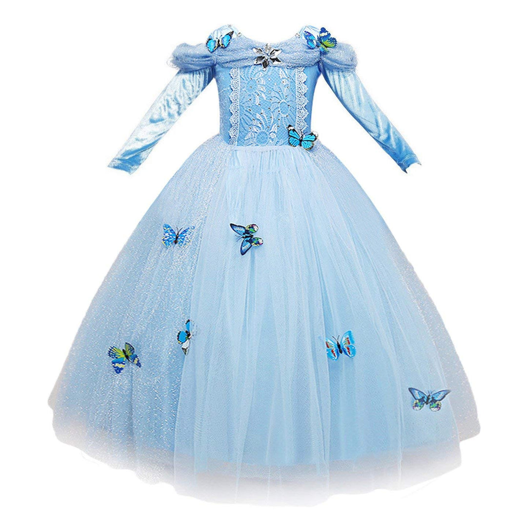 NNDOLL Cenerentola Vestito Costumi 150(7-8anni), Cinderella A Manica Lunga - Ilgrandebazar
