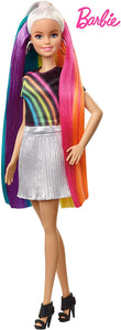 Barbie Bambola con Capelli Lunghi Arcobaleno e Tanti Accessori, Giocattolo per Bambini 3 + Anni, FXN96 Single