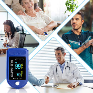 SIMBR Saturimetro da Dito,Pulsossimetro Professionale con Display LCD e 4 Direzioni di Rotazione per Frequenza del Polso(PR) e La saturazione di Ossigeno(SpO2) Misure