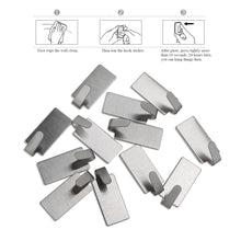 Carica l&#39;immagine nel visualizzatore di Gallery, NUOLUX Adesivo in acciaio inox asciugamano ganci rack Argento - Ilgrandebazar