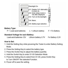 Carica l&#39;immagine nel visualizzatore di Gallery, DC 6-63V 12V/24V/36V/48V LCD Batteria capacità Monitor Tester del Verde