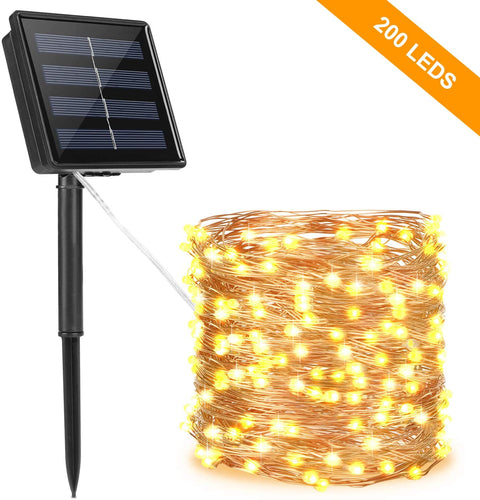 Catena Luminosa Solare [2020 più recente], 22m 200 LED Stringa Luci Solari , Maxsure Wire Fairy Lights per patio, cancello, cortile, matrimonio, decorazione per feste, IP65 impermeabile