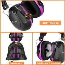 Carica l&#39;immagine nel visualizzatore di Gallery, Procase Cuffie Antirumore, NRR 28 dB Cuffie Antirumore per Ambito Lavorativo, Lavoro Sul Trattore, Isolanti per Studiare, Falciatura, Sparare, Aereo, Muscia Forte e Industria Della Costruzio –Viola