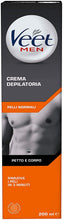 Carica l'immagine nel visualizzatore di Gallery, Veet Men, Crema Depilatoria Uomo, Pelli Normali, 200 ml, L'imballagio può variare 200 ml (Confezione da 1)