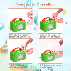 Dr.meter Pompa Elettrica, Elettronica di Gonfiaggio Verde + Arancione - Ilgrandebazar