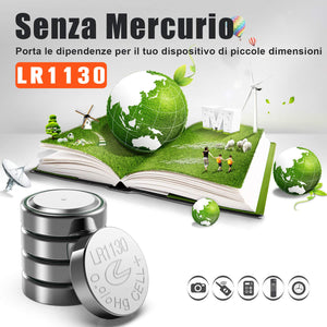 Confezione da 40 pacchi batteria alcalina AG10(LR1130) --- 40 Pezzi, Argento - Ilgrandebazar