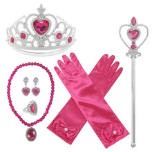 Carica l&#39;immagine nel visualizzatore di Gallery, L-Peach Ragazze Principessa Rose Vestito Up 4 pezzi Accessori Guanti Tiara... - Ilgrandebazar