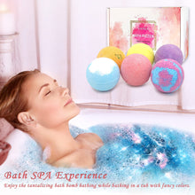 Carica l&#39;immagine nel visualizzatore di Gallery, EYEPICK Bombe da Bagno, 6PCS Sali da Bagno Rilassanti Effervescenti Fatto a Mano con Oli Essenziali Naturali, Pulito e Idratante Bath Bomb per Bambini, Donna, Uomo e Mamma, Regalo Compleanno o Feste