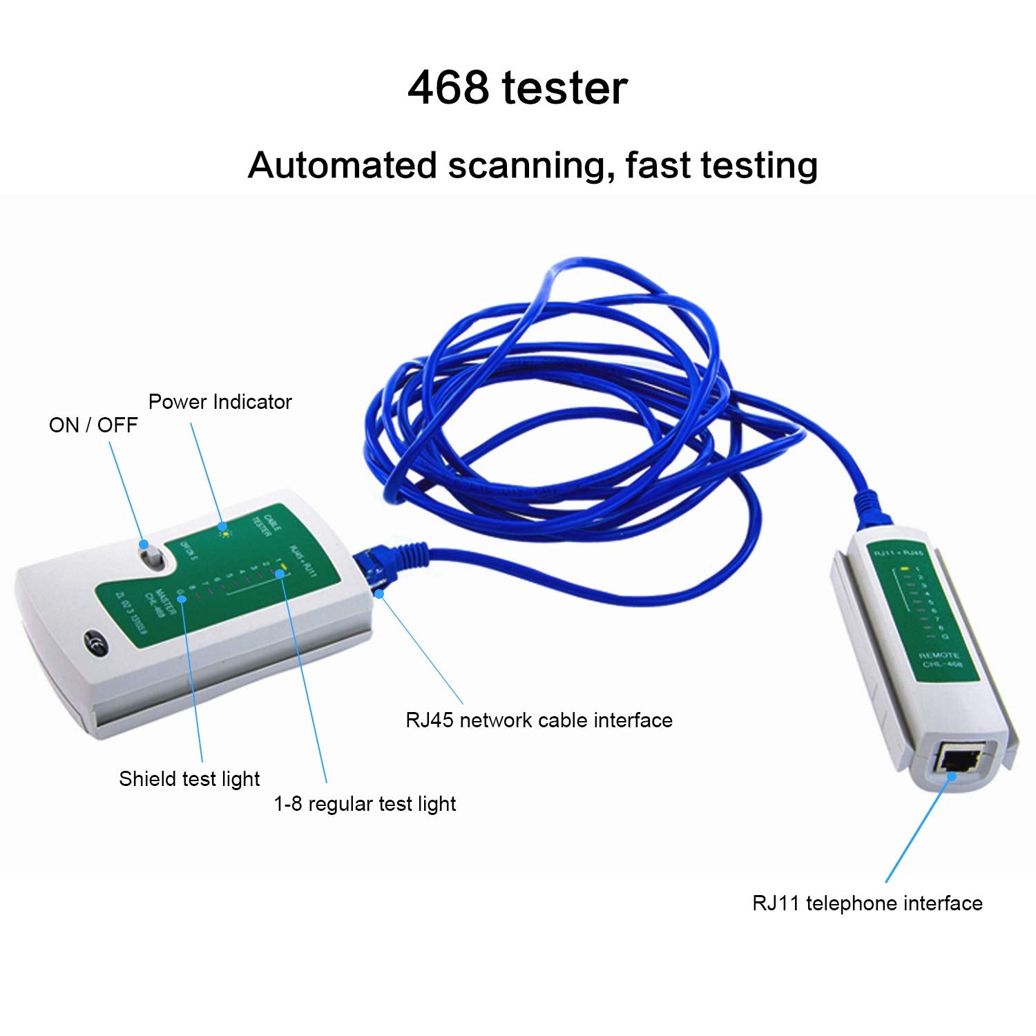 Set di strumenti di rete RJ45, tester per cavi di rete, connettori RJ45 Set di strumenti di rete RJ45, tester per cavi di rete, connettori RJ45