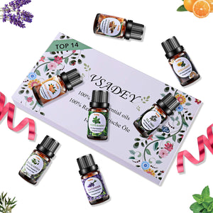 VSADEY Oli Essenziali di Aromaterapia Top 14 Olio Essenziale per Diffusori... - Ilgrandebazar