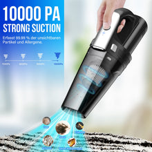 Carica l'immagine nel visualizzatore di Gallery, Aspirapolvere Auto Potente, Aspirapolvere portatile 10000 Pa Wet and Dry con luce LED, Aspirabriciole Senza Fili Potente con Batteria Ricaricabile da 6000 mAh, 12V 120W Aspirapolvere a Batteria
