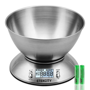 Etekcity Bilancia da Cucina Elettronica in Acciaio Inossidabile 5kg/ Argento - Ilgrandebazar