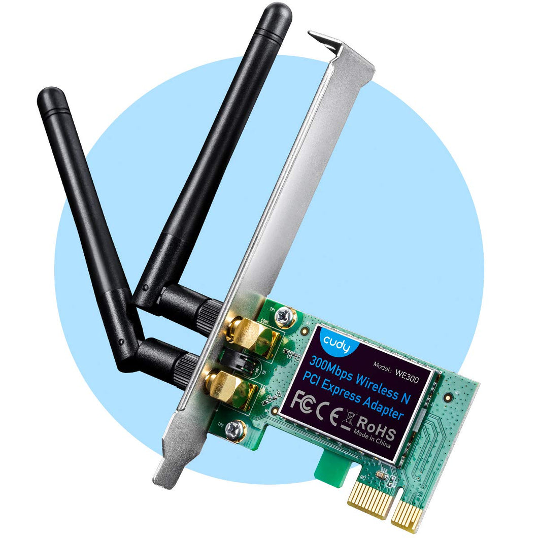 Cudy 300 Mbit/s PCIe WLAN, Scheda di rete WLAN PCI Express da 300 Mbit/s. - Ilgrandebazar