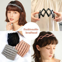 Carica l'immagine nel visualizzatore di Gallery, Hanyousheng Cerchietti per Capelli, 3 Pezzi Fasce per Capelli, Cerchio per Capelli Pieghevole, Fascia per Capelli Tascabile Retrattile, Accessori per Capelli Uomo e Donna, con Ziplock Bag(3 Colore)