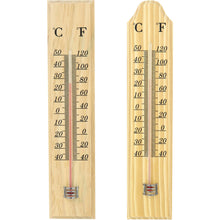 Carica l&#39;immagine nel visualizzatore di Gallery, com-four® 2 termometri per Legno Interni ed Esterni 02 Pezzi - 26x5.5x1cm - Ilgrandebazar